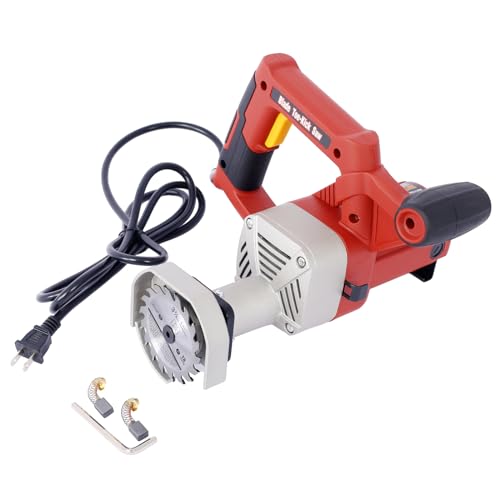 3-3/8 Inch Toe Kick Saw, Electric Flush Cut Circular Saw with Adjustable Depth, Wood Subfloor Removal Tool for Cabinets & Baseboards, 120V ETL Certified