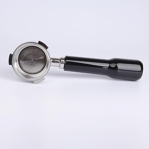 51mm Bottomless Portafilter 3 ears for Delonghi Dedica EC680/EC685, with Double Shot Capacity Cup Filter Basket, fit 51mm Tamper [Updated Version]