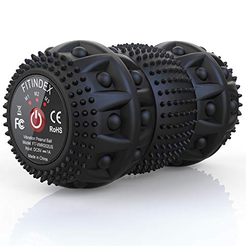 FITINDEX Electric Massage Ball, Vibrating Massage Ball 4-Speed Intensity for Deep Tissue Massage