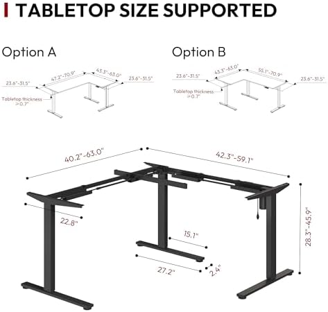 SANODESK Electric Standing Desk - Thumbnail 3