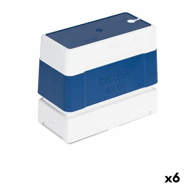 Brother PR2770E6P Timbro Blu Dimensione 27x70 mm - Confezione da 6 pezzi