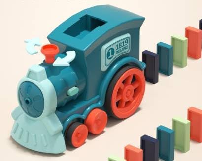 Miniatura 3 de Juego de juguetes de tren dominó para niños