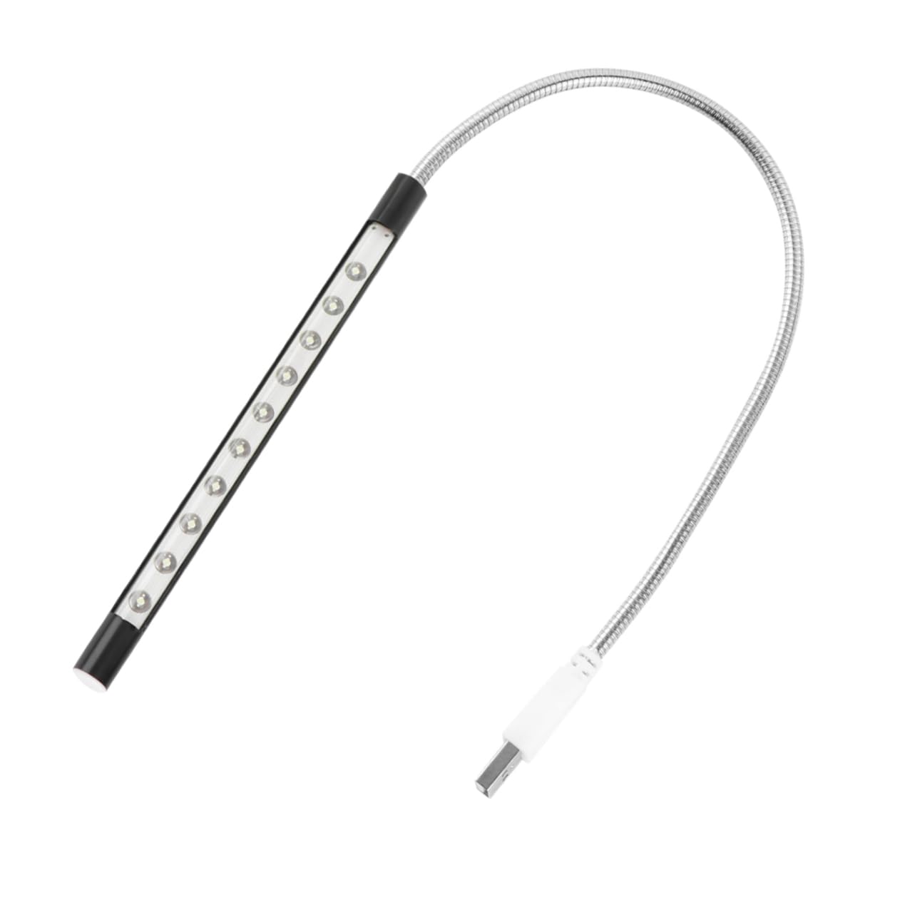 SEWACC Lámpara USB Metálica LED Luces Portátil para Escritorio y Laptop Flexible Protección Energético Color Negro