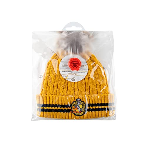 Cinereplicas - Harry Potter - Pom Pom Beanie - Officially Licensed - Hufflepuff - Yellow & Black #TOP3