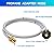GasSaf 4FT Propane Hose, Propane Adapter Hose, Propane Adapter 1lb to 20lb Connection, Stainless Braided Propane Hose for Buddy Heaters, Weber Gas Grills, Blackstone Griddles and More