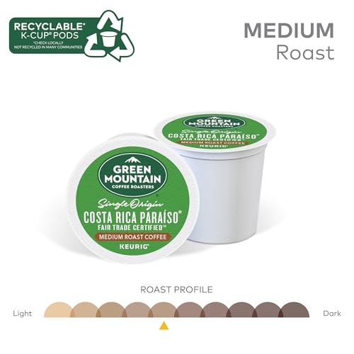 Image of Green Mountain Coffee Roasters Costa Rica Paraiso, Single-Serve Keurig K-Cup Pods, Medium Roast Coffee Pods, 96 Count