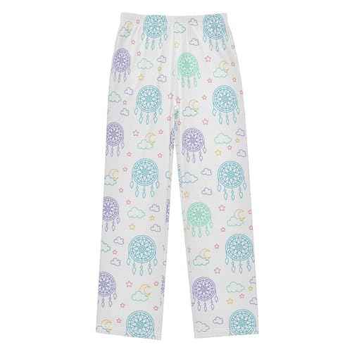 ZZXXB Dream Catcher Cloud Boys Long Pants Soft Trousers Elastic Waist Kids Lounge Bottoms with Pockets S-XL