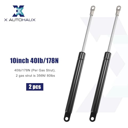X AUTOHAUX 2 Pcs 10 Inch 40Ib/178N Black Lift Supports Struts Shocks Gas Spring Universal for RV Car Truck Boat Window Cabinet Door Cover Lids by X AUTOHAUX - Used condition - Image 7