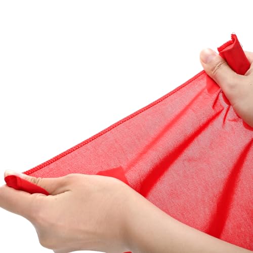 DEAYOU 8 PCS Referee Flag, Volleyball Line Judge Flags, Red Command Hand Signal Flag with Stainless Steel Sponge Handle for Linesman, Track and Field, Sports Events, Soccer, Football, 15.5" x 11.8"