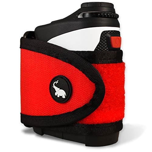 STICKIT Magnetic Rangefinder Strap | Classic Series, Red | Nylon Strap with Magnets for Strong Hold of Golf Laser Rangefinders to Carts