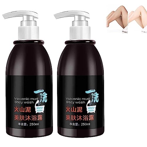 Halpilt Lifusha Volcanic Mud Body Wash Whitening, 3 In 1 Effective Volcanic Mud Skin Whitening Body Lotion, Volcanic Mud Body Wash, Lifusha Body Wash, Volcanic Mud Skin Whitening Body Lotion (2Pcs) #TOP2