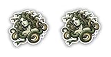 Set of 2 Medusa Greek Mythological Figure Sticker Decal for Laptop, Wall, Car, Window, Bumper, Truck, Waterproof Auto, Water Bottle (4)