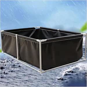 Fish Pond 1m, Piscina Rectangular, Temporary Fish Pond, Above Ground Pond, Fish Tank With Stand, Swimming Pool Black Fish, Koi Pond Pool, Pvc Ponds With Drain Valve, Preformed Pond, Grey