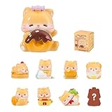 Popobox Cat Bake Shop Series Blind Box Figures, Random Design Action Figures Collectible Toys for Birthday Gift, Home Decorations, Single Box