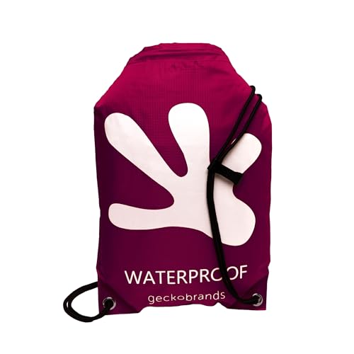 Image of geckobrands Embark 10L Drawstring Backpack - Waterproof, Lightweight Dry Bag for Beach, Hiking, and Light Water Activities