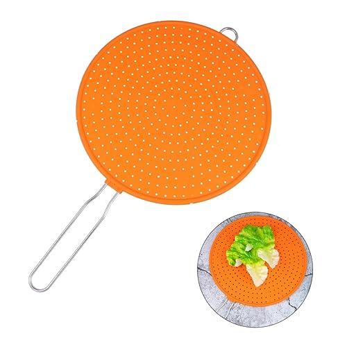 FUNOMOCYA Silicone Oil Splatter Guard Heavy Duty Food Grade Mesh Screen for Spill Protection Versatile Kitchen Tool for Cooking Frying and Baking Random Color Random Color