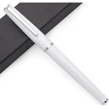 JINHAO 95 سلسلة نافورة معدنية قلم أبيض ، F Nib 0.5mm