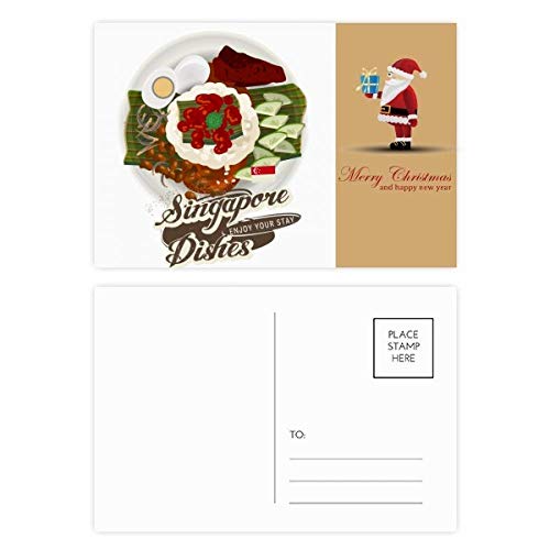 Cartes de Noël Nasi Lemak lot de 20 à offrir aux amoureux d'Asie