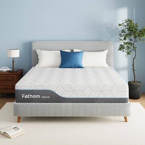 FATHOM Medium King Mattress 10 Inch Memory Foam Mattress King Siz...