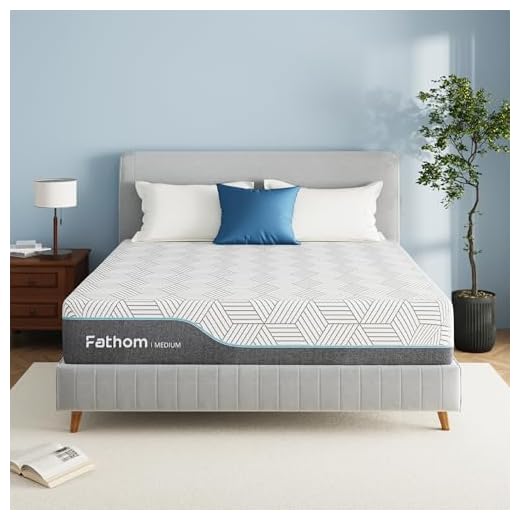 FATHOM Medium Queen Mattress 12 Inch Memory Foam Mattress Queen Size Bed in a Box for Back Pain Relief and Cool Sleep with Gel Foam and Removeable Fiberglass Free Cover, CertiPUR-US Certified