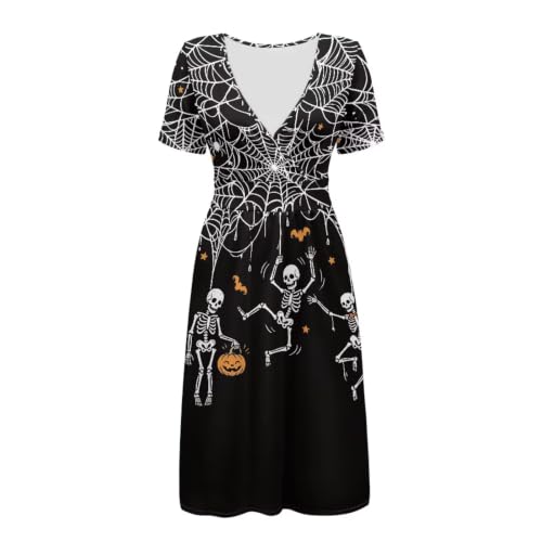 Image of Women's Summer Dresses Short Sleeve Formal Dresses with Pockets | Lightweight polyester fabric delivers cool airflow during hot summer outdoor activities