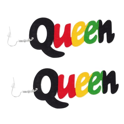Boucles d'oreilles Queen en bois pour affirmer votre style au quotidien et en soirée