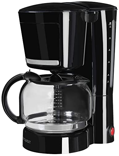 Exquisit Filterkaffemaschine KA 3102 swi | 12 Tassen Kaffee | 1x4 Filtergröße | 870 Watt | Abschaltautomatik | beleuchteter An-/Ausschalter | transparente Wasserstandsanzeige | Tropfstopp