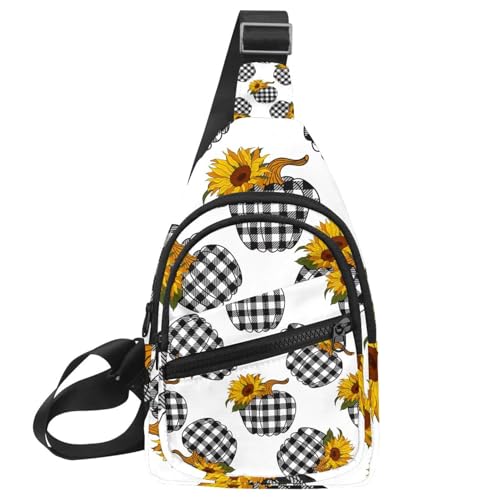 Bolsa de pecho para mujer con diseño abstracto y tejido impermeable para caminatas y viajes