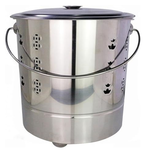 Extra Large Smokeless Stainless Steel Burn Barrel Incinerator with Lid - Durable Garden Fire Bin for Efficient Waste Burning, Outdoor Fire Pit, Backyard Fire Disposal