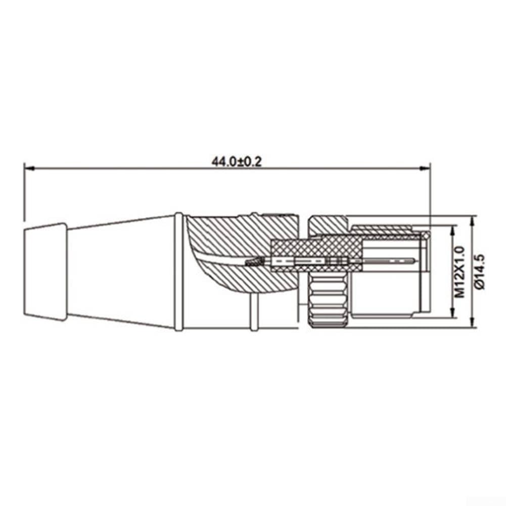 Per NMEA 2000 cavo connettore M125P, design impermeabile affidabile per attrezzature marine (2 metri)