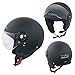 Casco Moto Jet Scooter Certificazione ECE 2205 Visiera Avio Nero Opaco (Nero opaco, L)