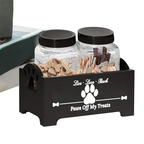 Organizador de comida para mascotas de madera con diseño premium 7