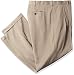 Savane Men's Pleated Micro Melange Dress Pant, Taupe, 40W X 32L
