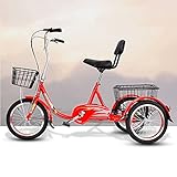 Vélo tricycle, tricycle pour adultes, tricycle de magasinage, tricycle cargo, tricycle à 3 roues, panier de vélo, vélo à 3 roues, tricycle de magasinage pour adultes, vélo à 524 roues