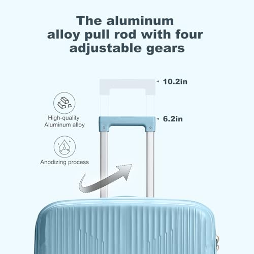 Image of Nazhura Luggage Set, 3-Piece Hardside Suitcase Set, 20-inch Carry On, 24-inch, 28-inch Luggage
