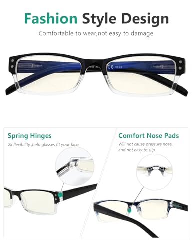 Image of Eyekepper 7-pack Blue Light Filter Glasses Women - Fashion Computer Eyeglasses +2.50