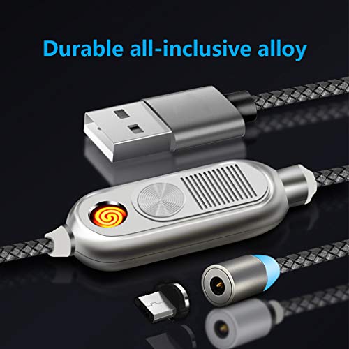 Goodqueen Cabo carregador magnético USB multifuncional, acendedor de cigarro, carregamento rápido pa
