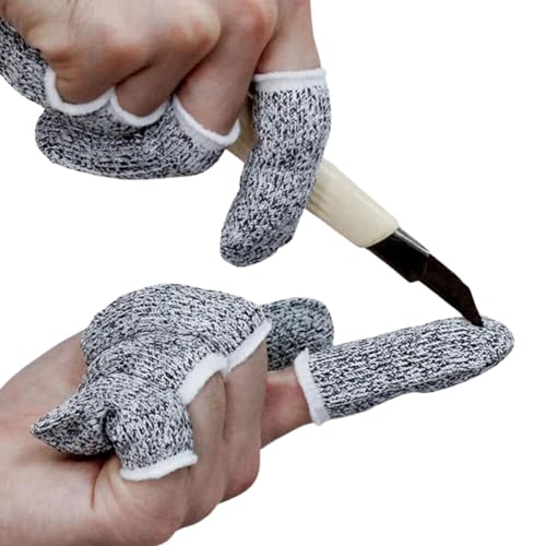 Kit com 10 Protetores Resistentes Anti Corte para Dedos Mão Previne Acidentes com Faca e Objetos Pon