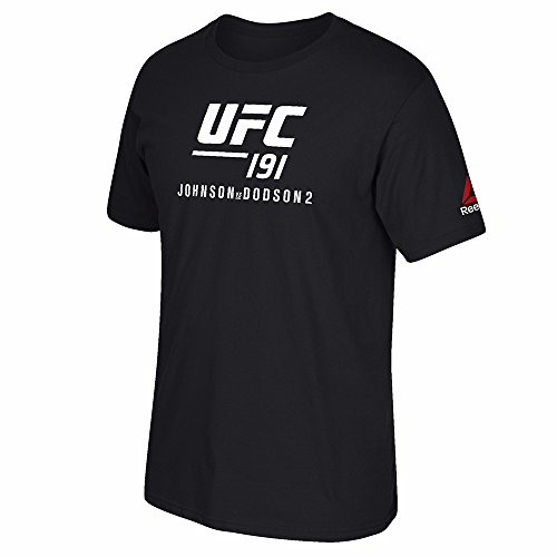 T-shirt Reebok UFC 191 Demetrious Johnson vs John Dodson noir pour homme