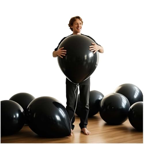 Image of 50 Pack Black Balloons 24 Inch Black Latex Party Balloon for Wedding, Birthday, Baby Shower and More