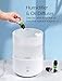 Homasy Cool Mist Humidifier Diffuser, 2.5L Essential Oil Diffuser, Top Fill Humidifier for Bedroom, Home and Office, Baby Humidifier with Adjustable Mist Output, Sleep Mode, Auto Shut Off