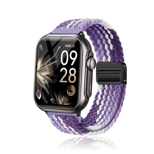 Correa Nylon para RUXINGX G62 Smartwatch Morado miniatura 1