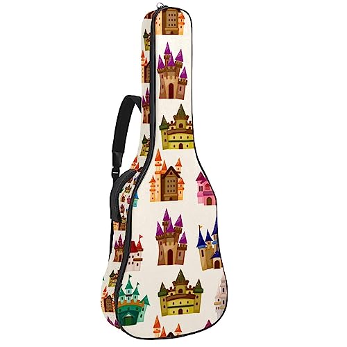 Housse de protection imperméable en tissu Oxford pour guitare électrique avec poignée latérale rembourrée Motif château rose, Multicolore 8., 42.9×16.9×4.7 in, Sacs pour guitare acoustique - Les Beatles, Paul McCartney, John Lennon, RIngo Starr, George Harrison Housse de protection imperméable en tissu Oxford pour guitare électrique avec poignée latérale rembourrée Motif château rose, Multicolore 8., 42.9x16.9x4.7 in, Sacs pour guitare acoustique