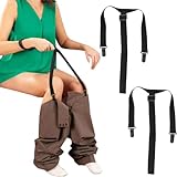 XFSRG 2 Stück Anziehhilfe für Hosen Clip Einstellbar von 40 bis 74 cm für Ältere Menschen Behinderte Schwangere und Senioren