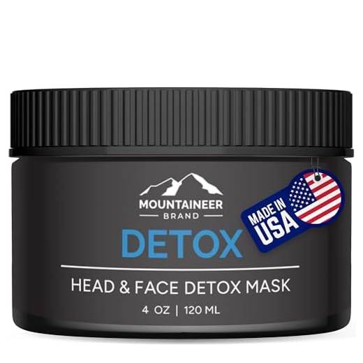 Mountaineer Brand Bald Head Care Detox Mask for Men | All Natural Exfoliator & Moisturizer with Bentonite Clay & Charcoal | Step 5 Head, Face, Skin Cleansing Mask for Soft Fresh Skin | Unscented 4oz