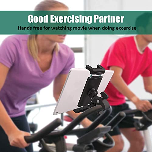 Cuxwill Spin Bike Tablet Mount For 4-13" Tablet & Smartphone, Portable Bicycle Holder Clamp For Indoor Gym Treadmill, Spinning, Elliptical, Stationary Bike, Golf Cart, For Ipad Pro Mini Air, Iphone #TOP1