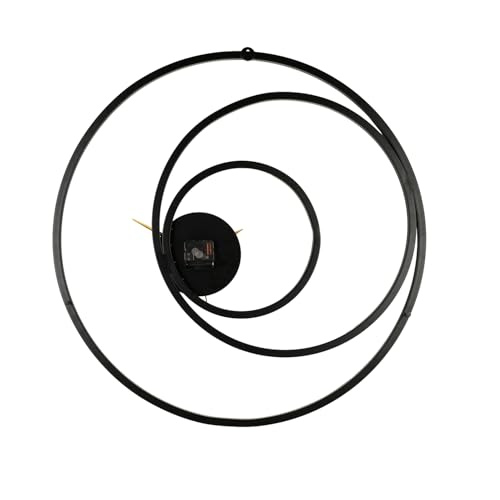 Image of Wakefit Metal Analog Wall Clock Big | 28 Inch | Laser Cut Abstract Home Decor & Gifting Option | for Living Room Study Bedroom & Office Decor | Clokel Metal Wall Clock 700MM Black