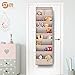 STORAGE MANIAC Over the Door Shoe Organizer Heavy-Duty Large Deep Pocket Hanging Shoe Organizer Shoe Rack Door Closet Shoe Organizer for Wall, Dorm & Narrow Door Storage Shoe Holder Oat Beige, 1 Pack
