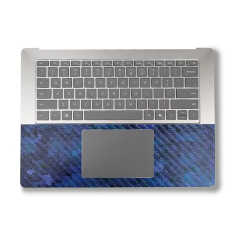 Image of Carbon Fiber Laptop Skin Compatible with Surface Laptop 7 15 inch (2024) - Blue Ice - Premium 3M Vinyl Protective Wrap Decal Cover - Easy to Apply | Crafted in The USA by MightySkins