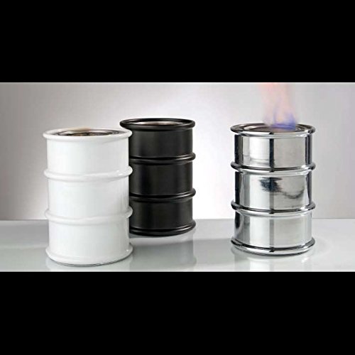 sompex Öllampe Barrel Feuertonne für Brenngel in weiß 3318 kleines Lagerfeuer zum mitnehmen Barrel Tischfeuer Garten Balkon Feuer Tisch Kamin-2